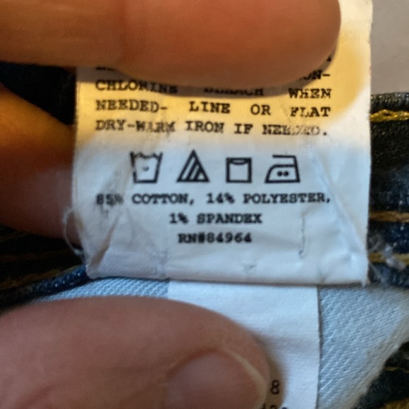 Express slim fit super low rise flare leg jeans size 6 long - Picture 5 of 7